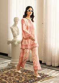 Salmon Pink Printed Co-ord