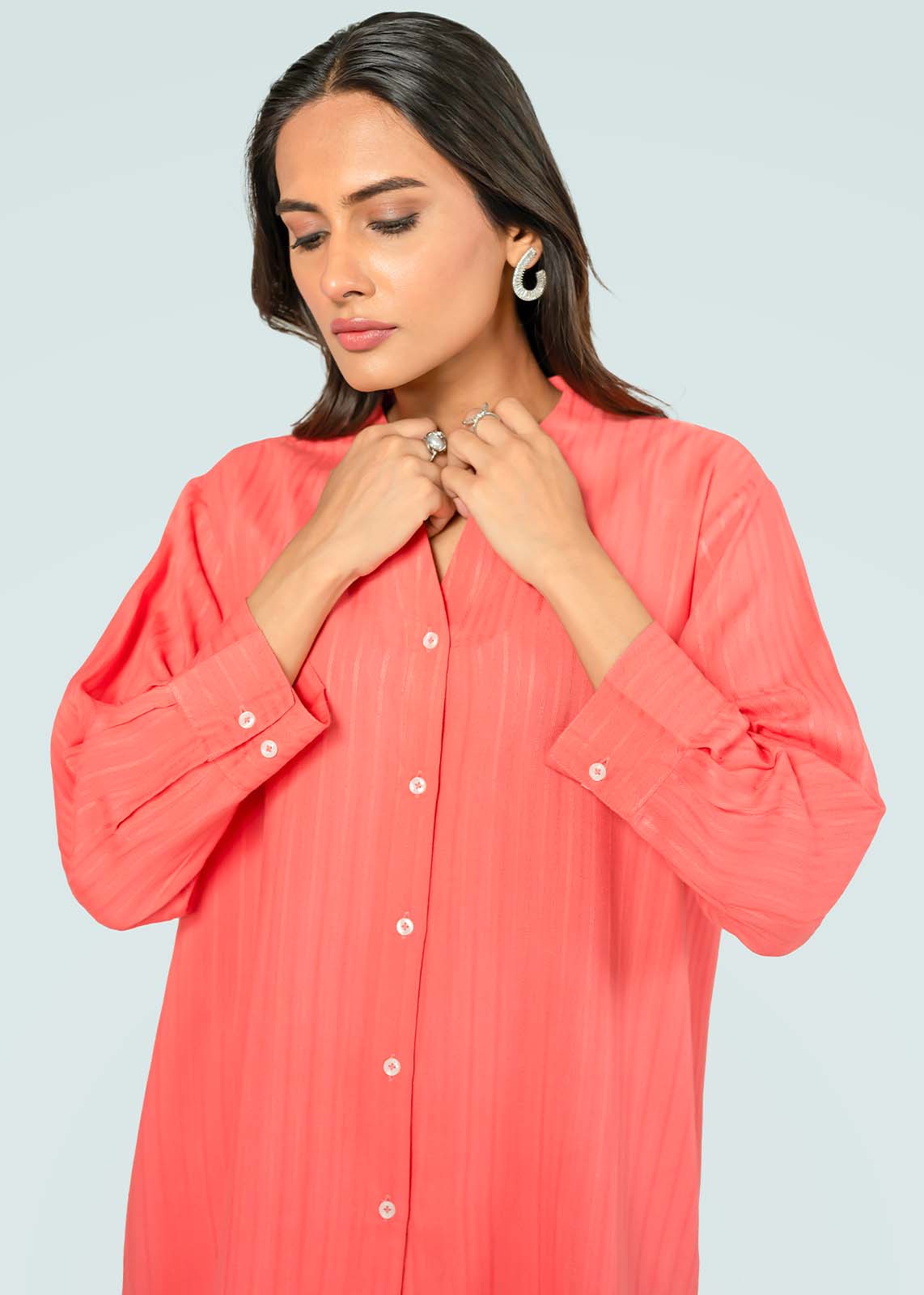 Carrot Pink Linen Co-ord