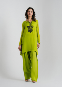 Chiffon Embroidered Suit
