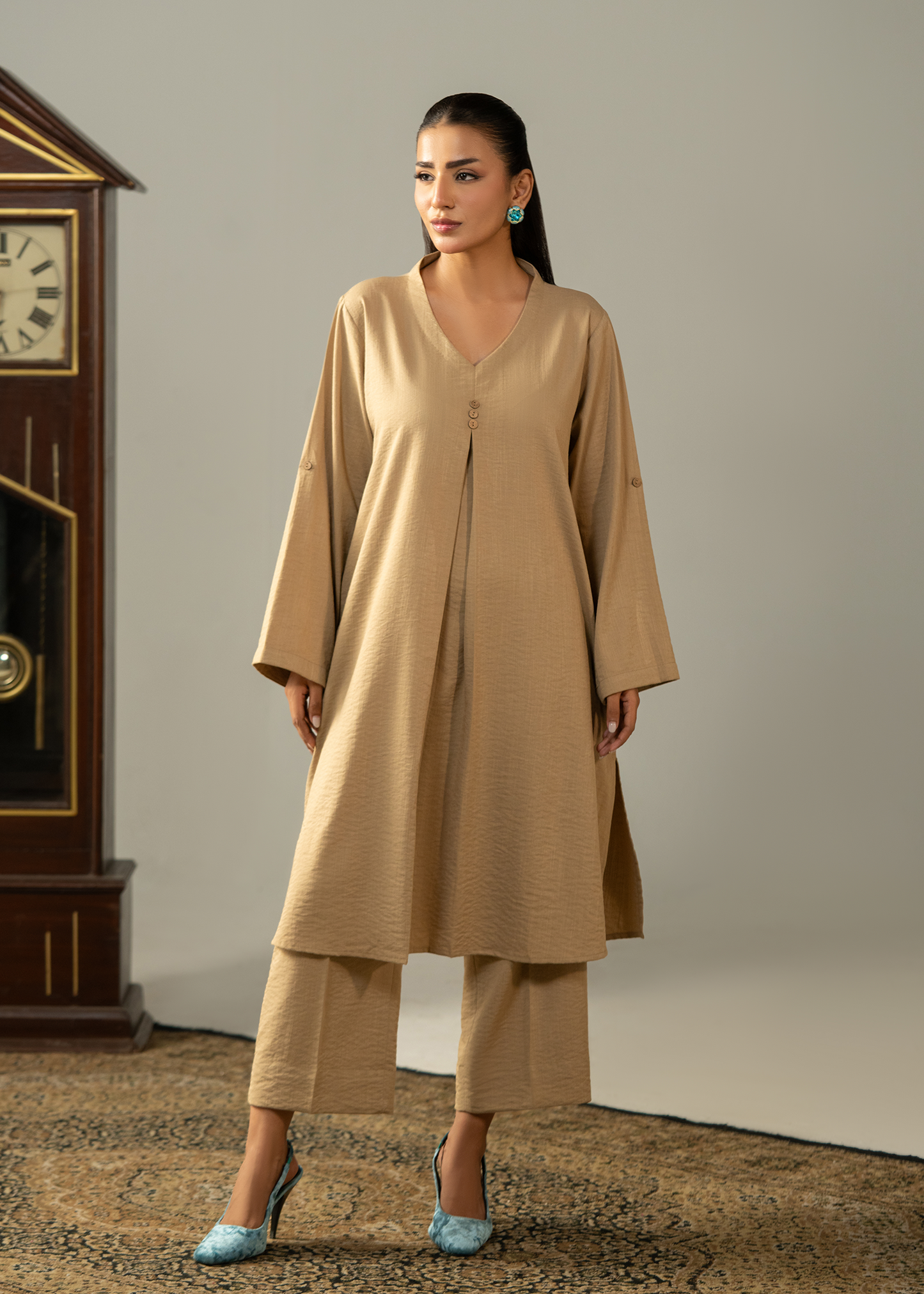Biege Crush Co-ord set