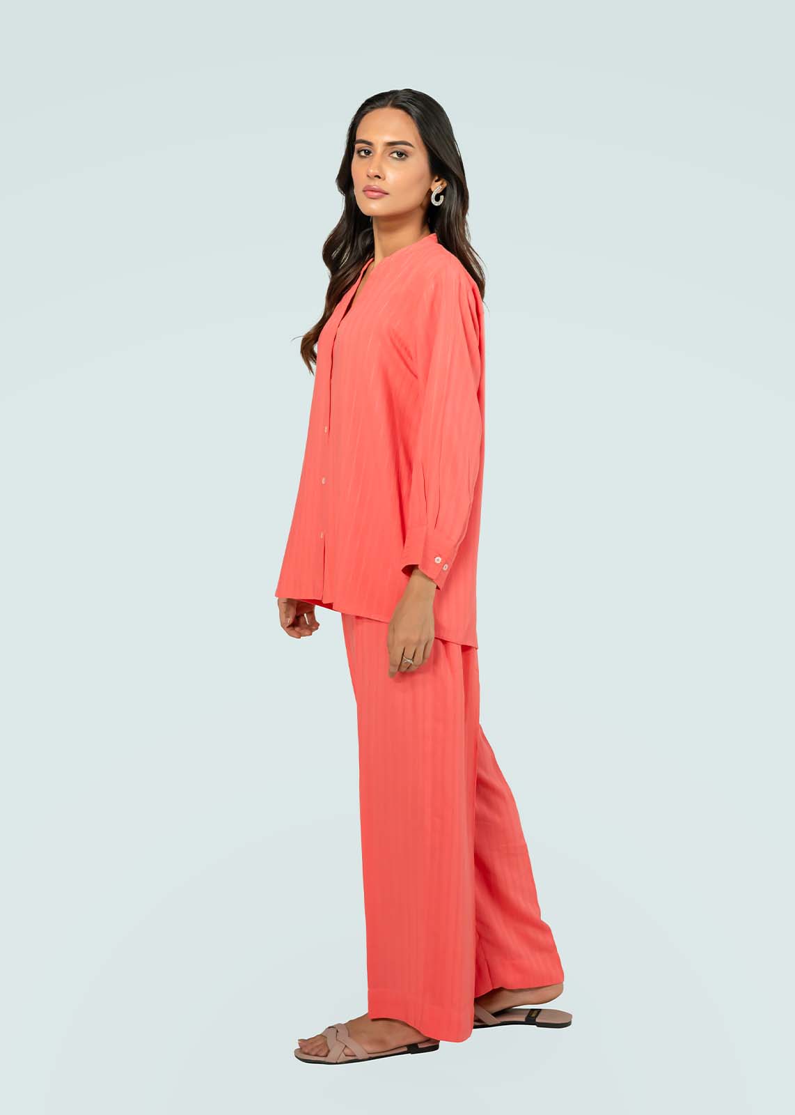 Carrot Pink Linen Co-ord