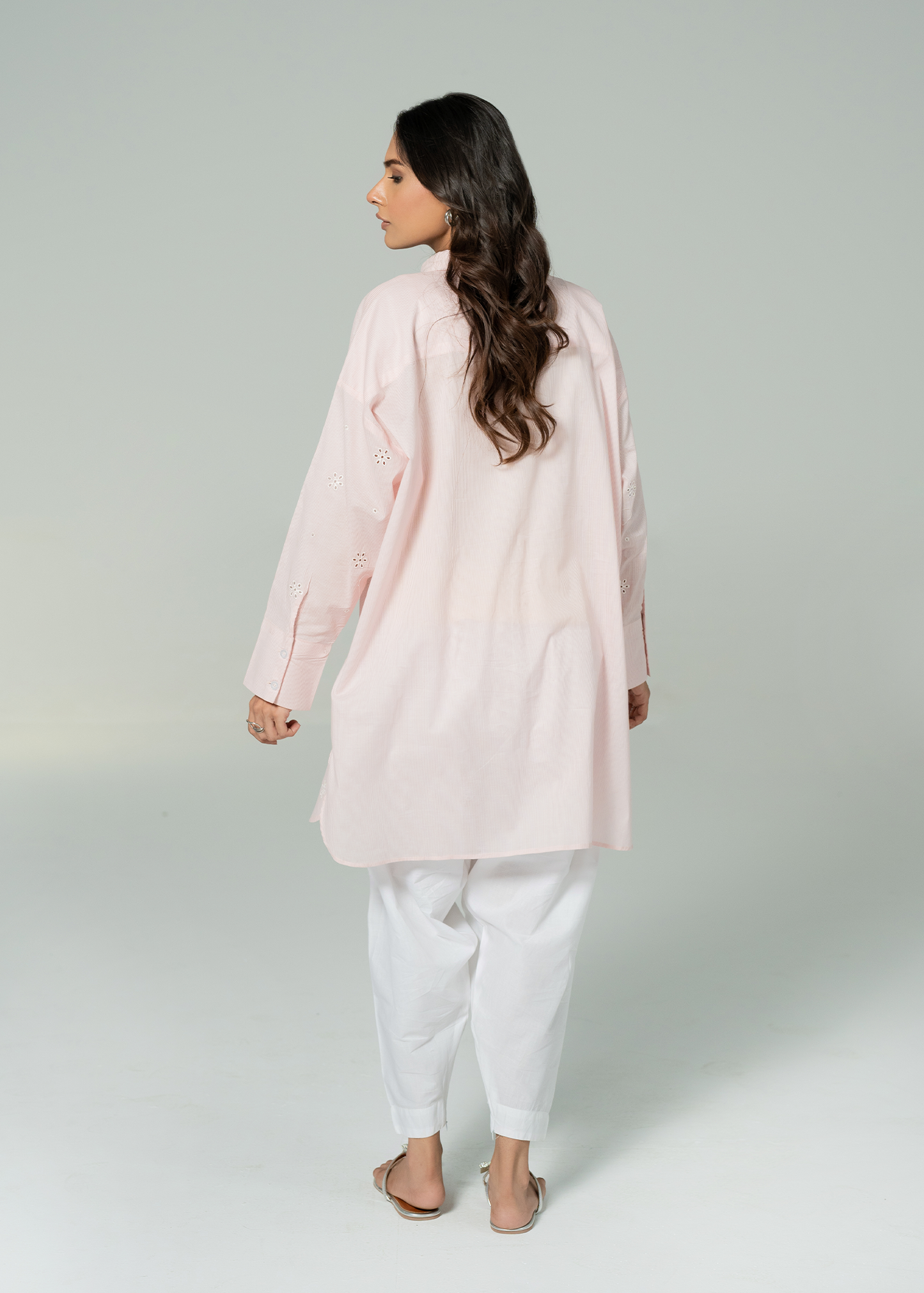 Baby Pink Embroidered Shirt