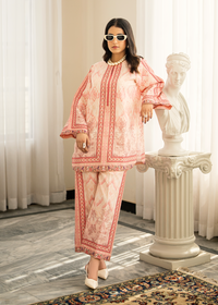 Salmon Pink Printed Co-ord