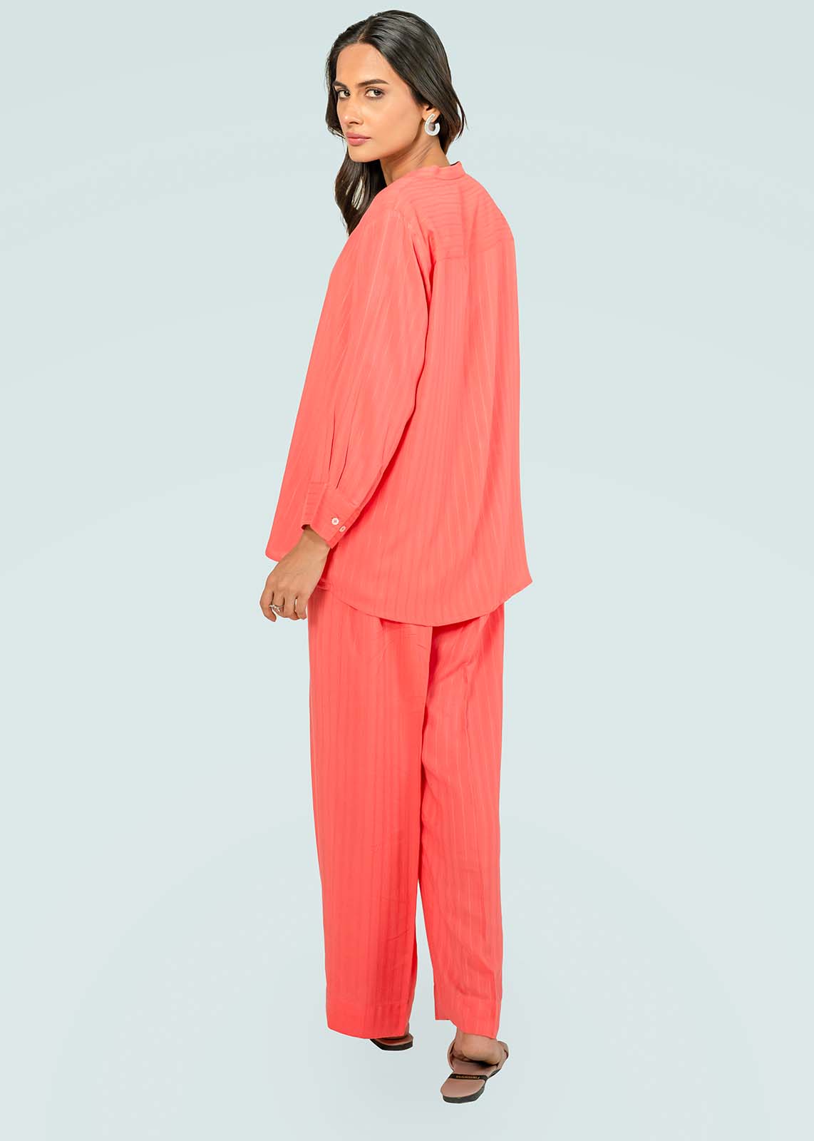 Carrot Pink Linen Co-ord