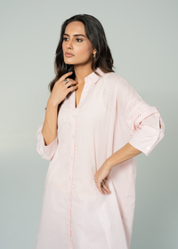 Baby Pink Embroidered Shirt