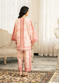 Salmon Pink Printed Co-ord