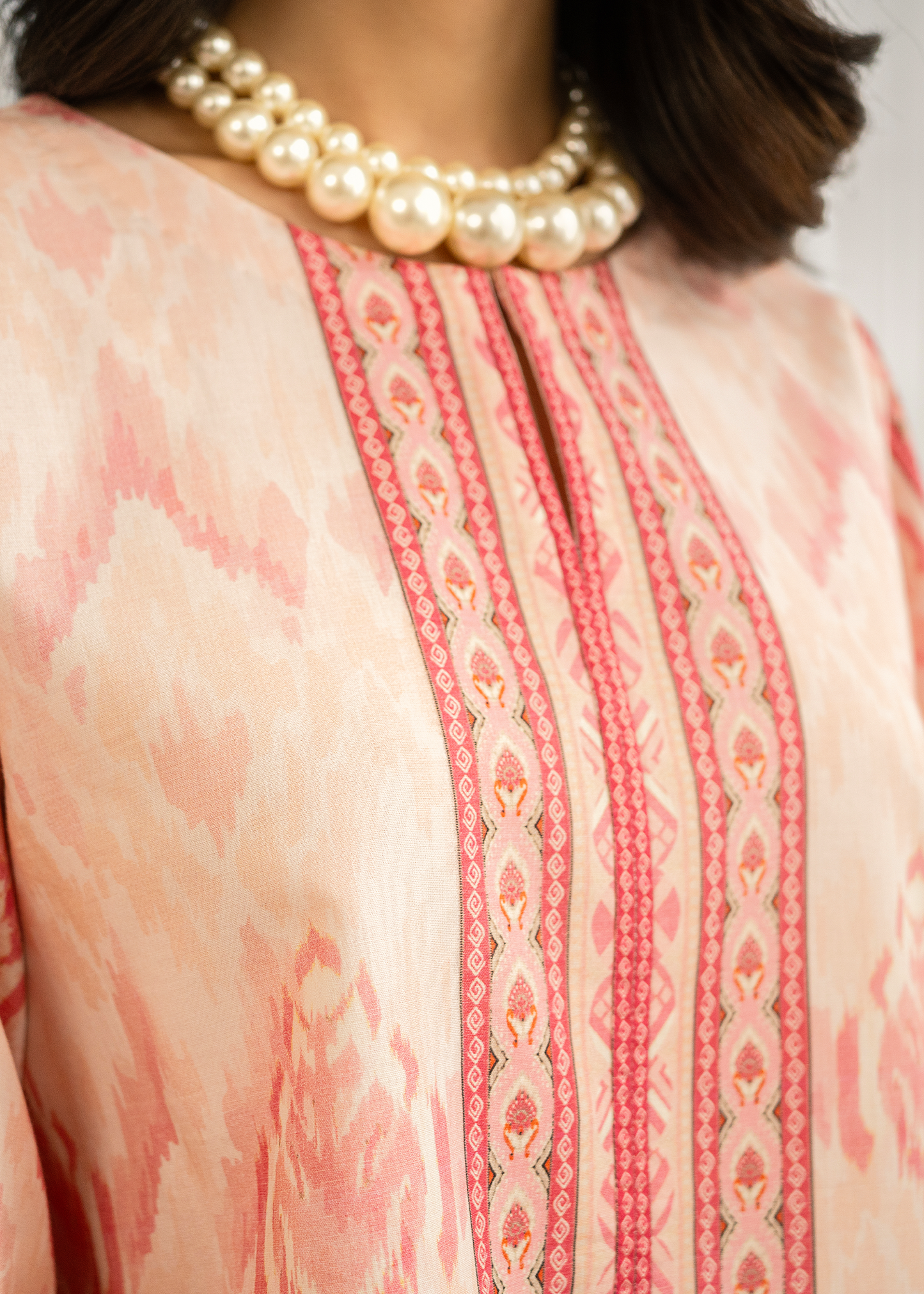 Salmon Pink Printed Co-ord