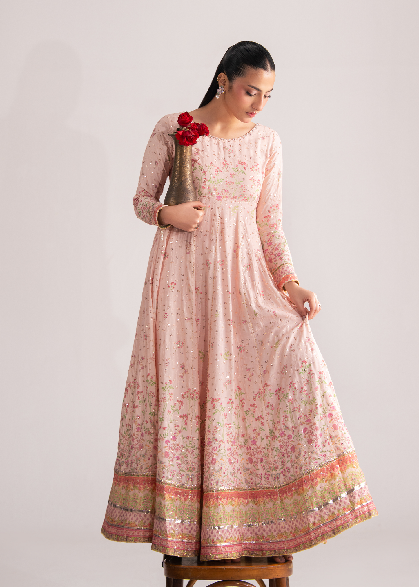 Fiona Blush Pink Festive Frock