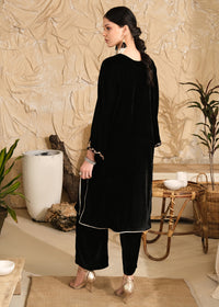 Black Velvet Embroidered Shirt
