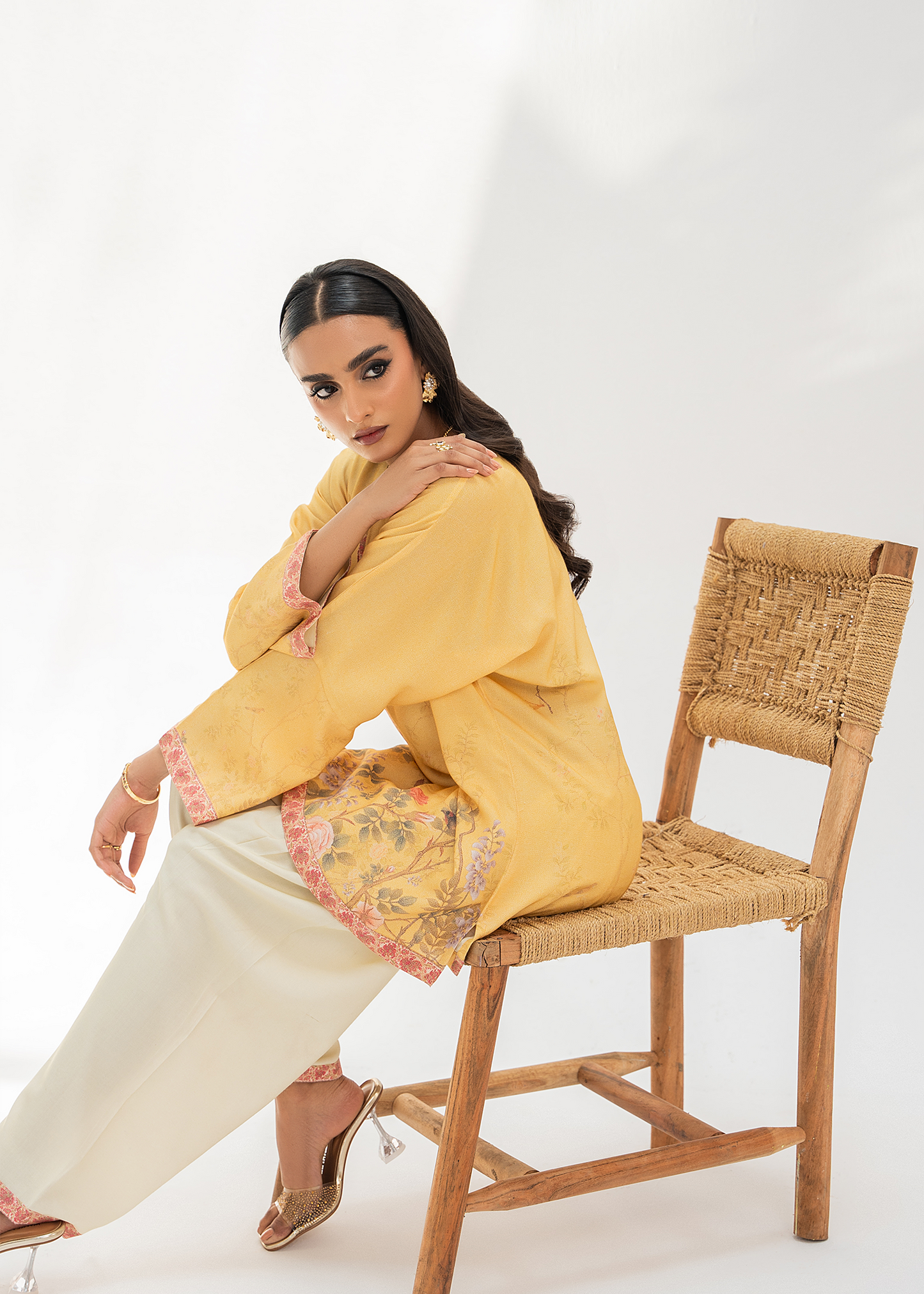 Lemon Yellow Printed 2 Piece