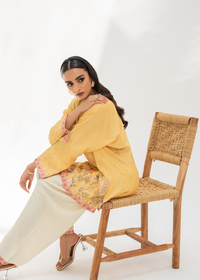 Lemon Yellow Printed 2 Piece