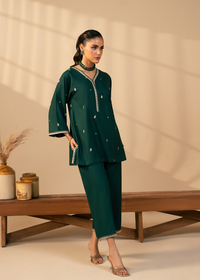 Forest Green Embroidered Suit