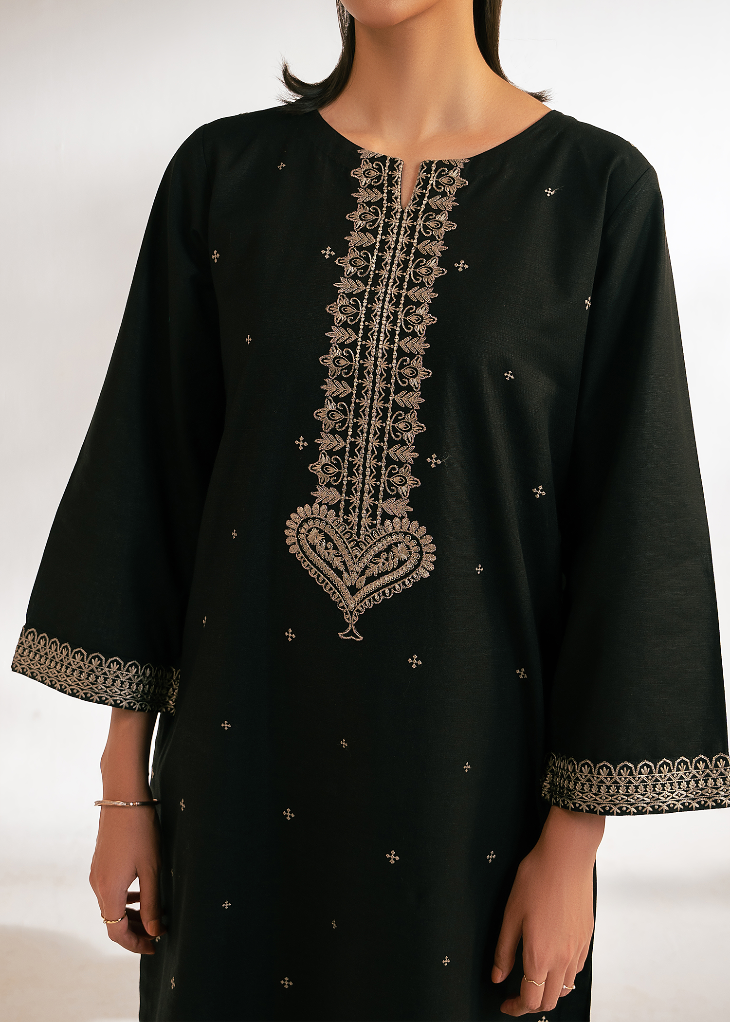 Black Embroidered Suit