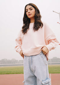 Pink Cropped Sweatshirt
