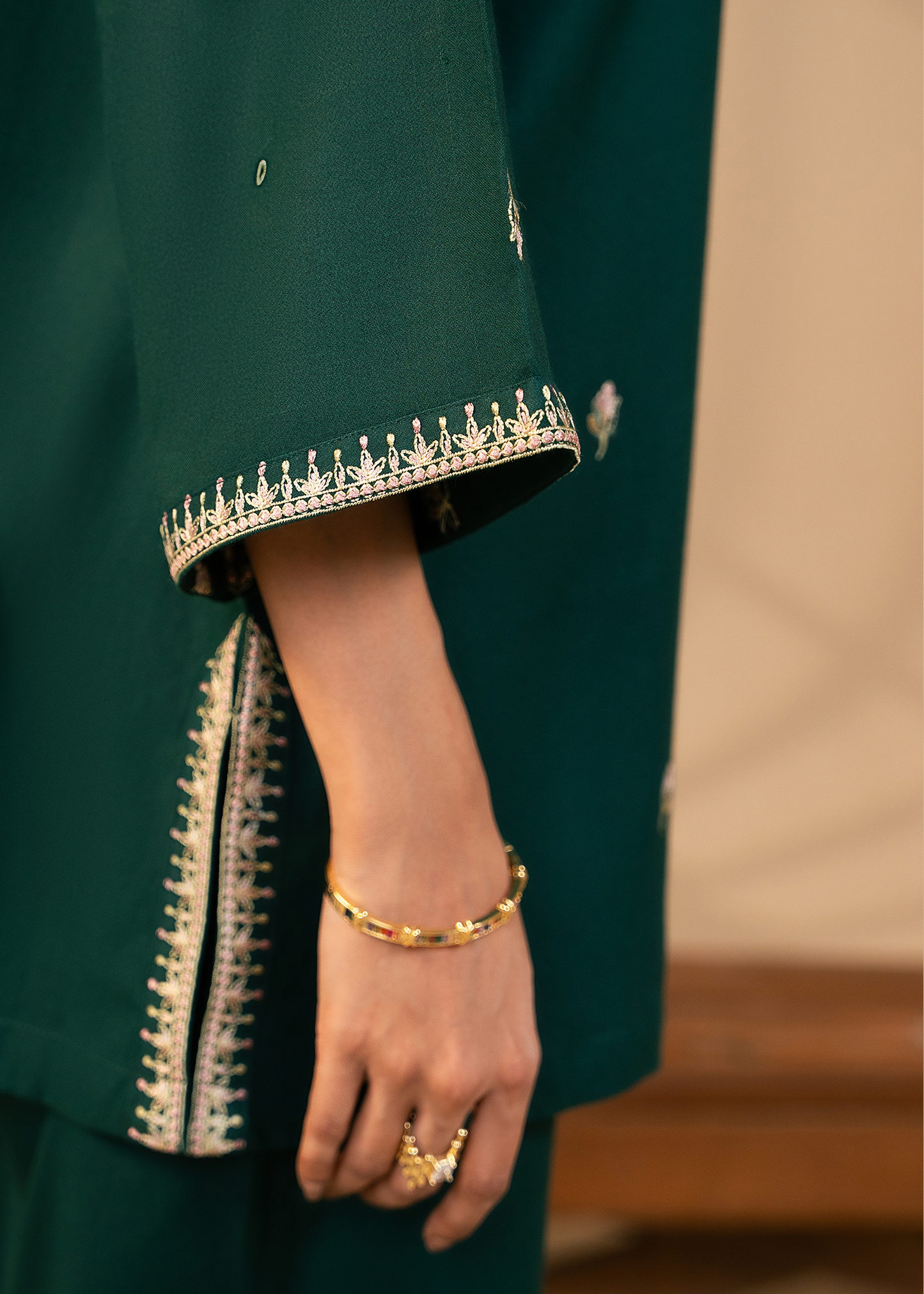 Forest Green Embroidered Suit