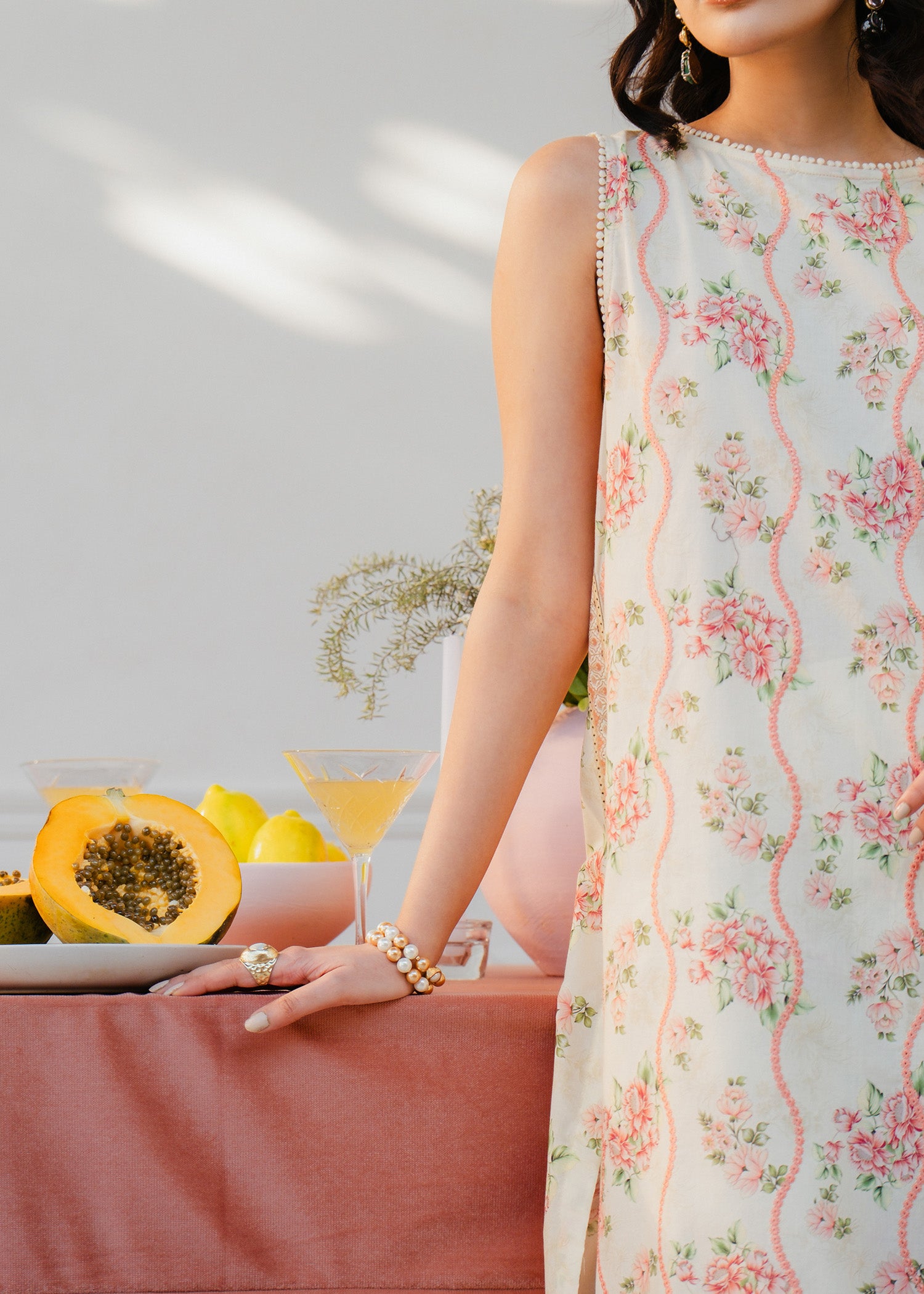summer printed suit