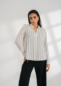 Black Striped Button Down Shirt