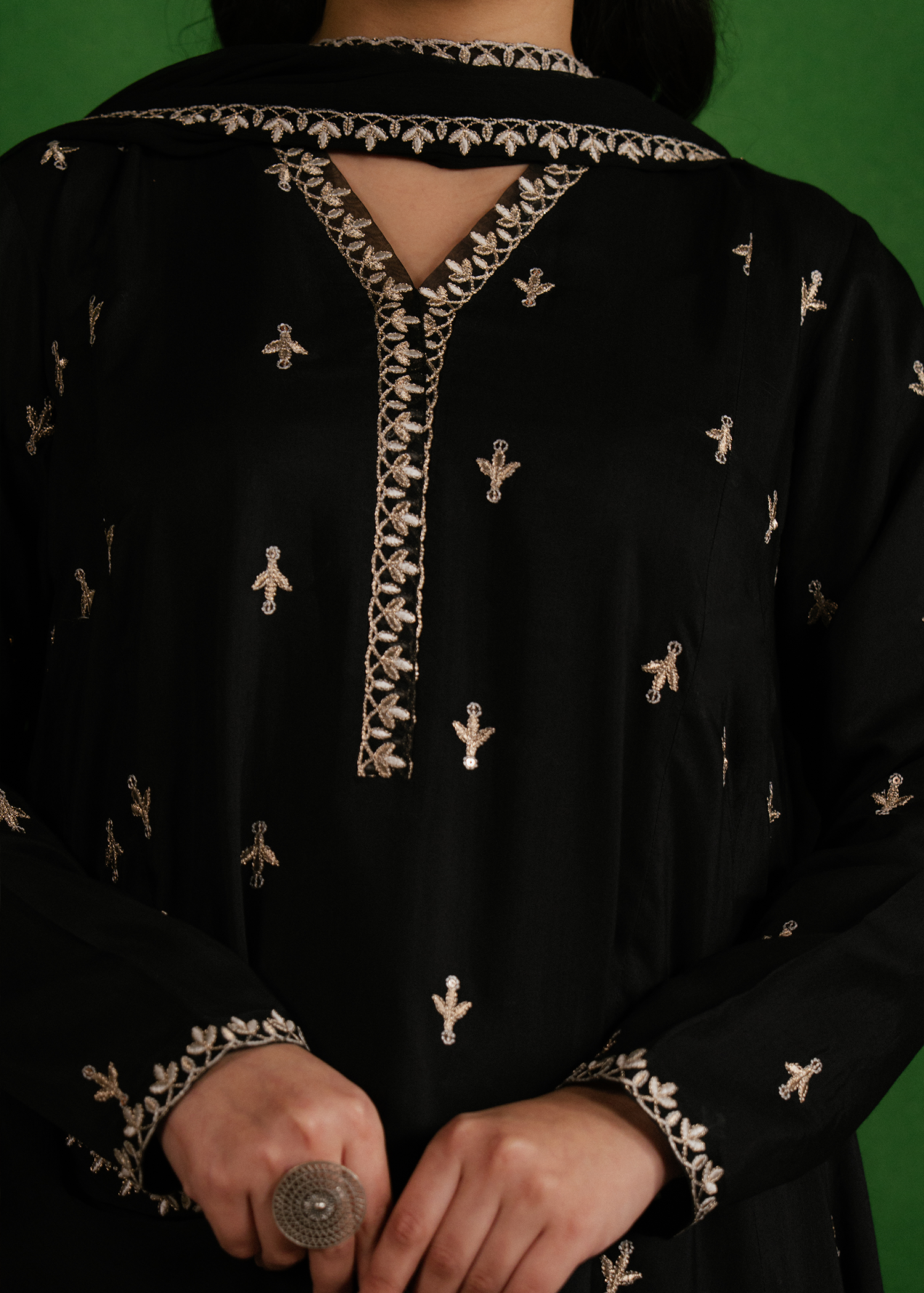 best embroidered black suit