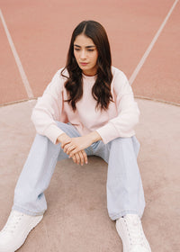 Pink Cropped Sweatshirt