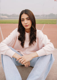 Pink Cropped Sweatshirt