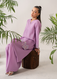 Lilac Embroidered Farshi Shalwar Set