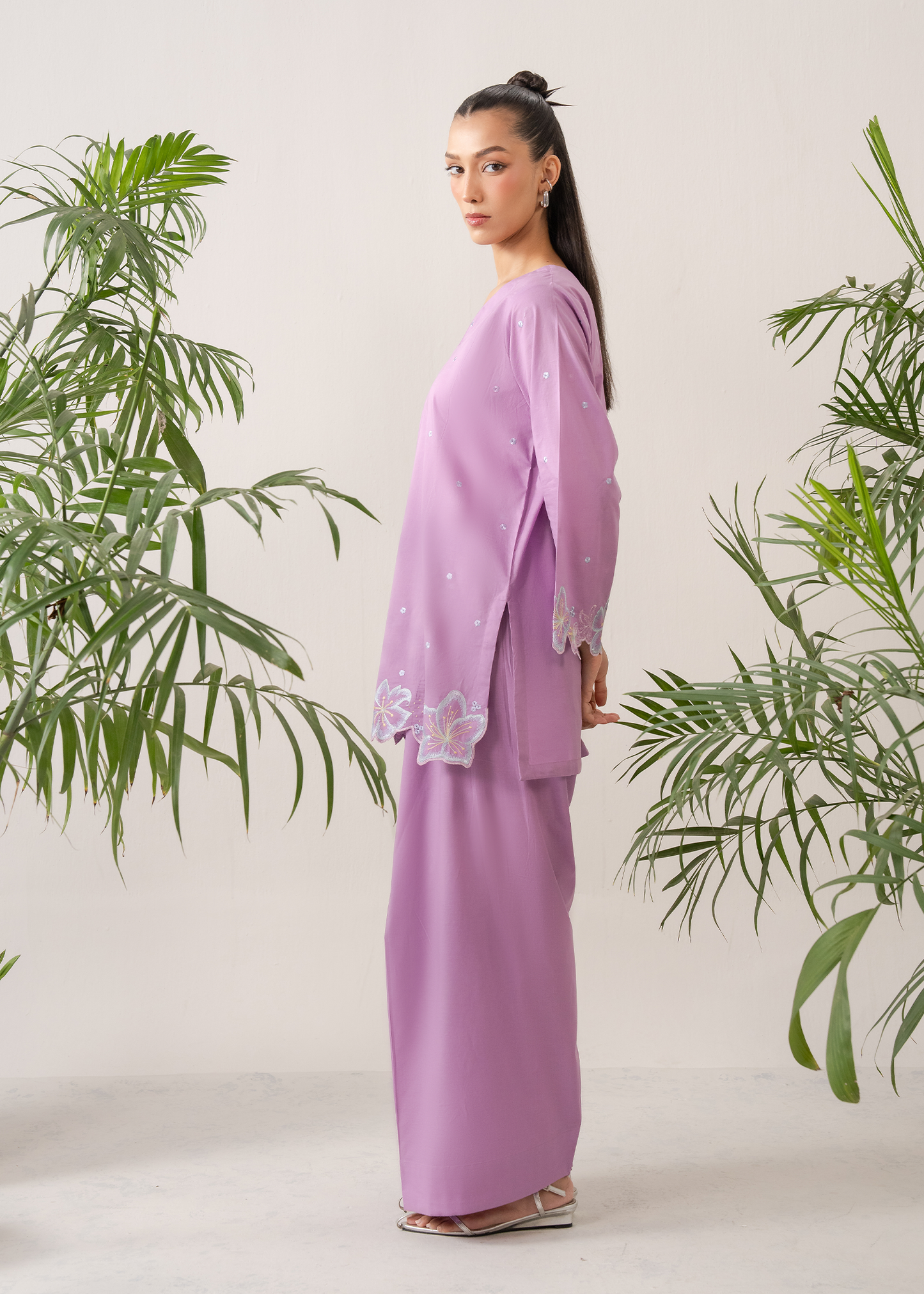 Lilac Embroidered Farshi Shalwar Set