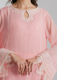 Chiffon Embroidered Suit