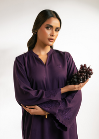 Purple Embroidered Suit