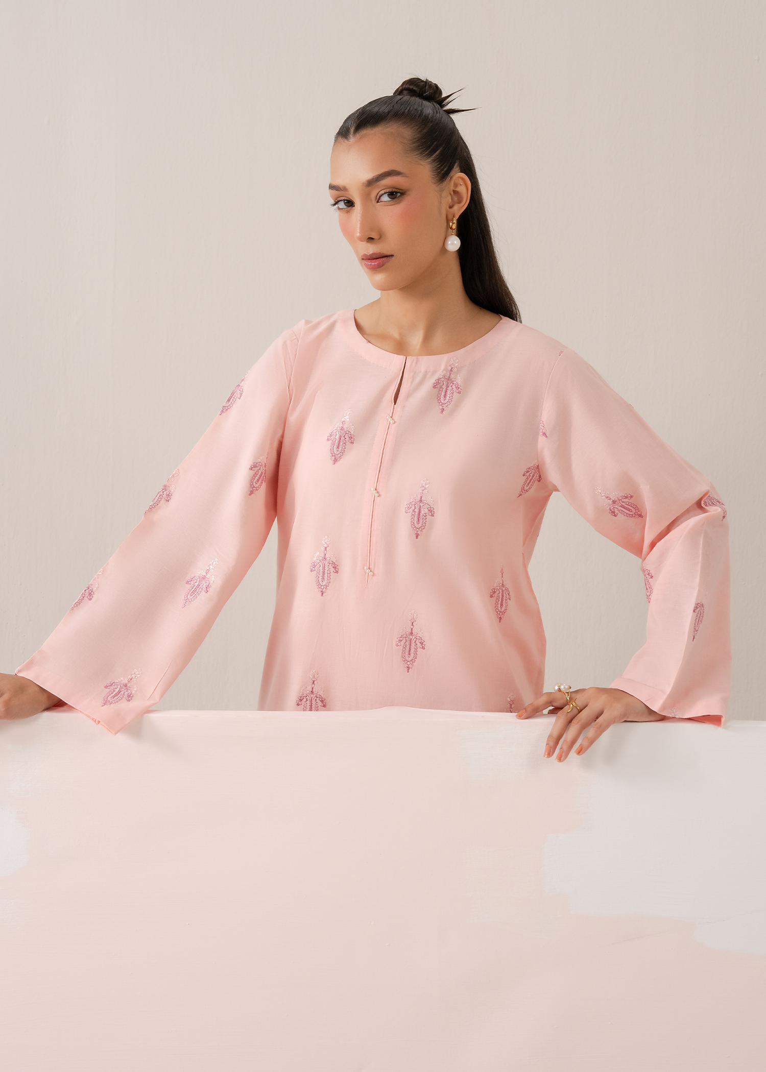 Baby Pink Farshi Shalwar Set