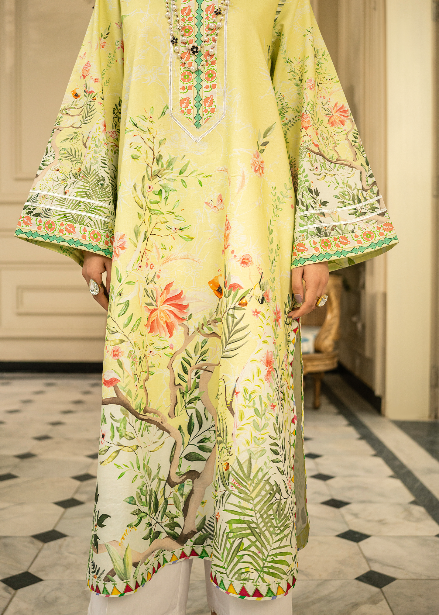 Lime Printed Shirt