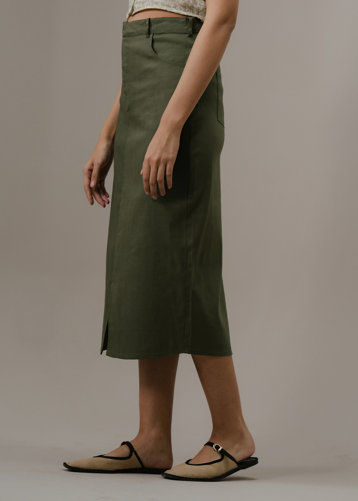 Olive Green Skirt