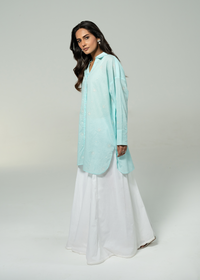 Blue Embroidered Shirt