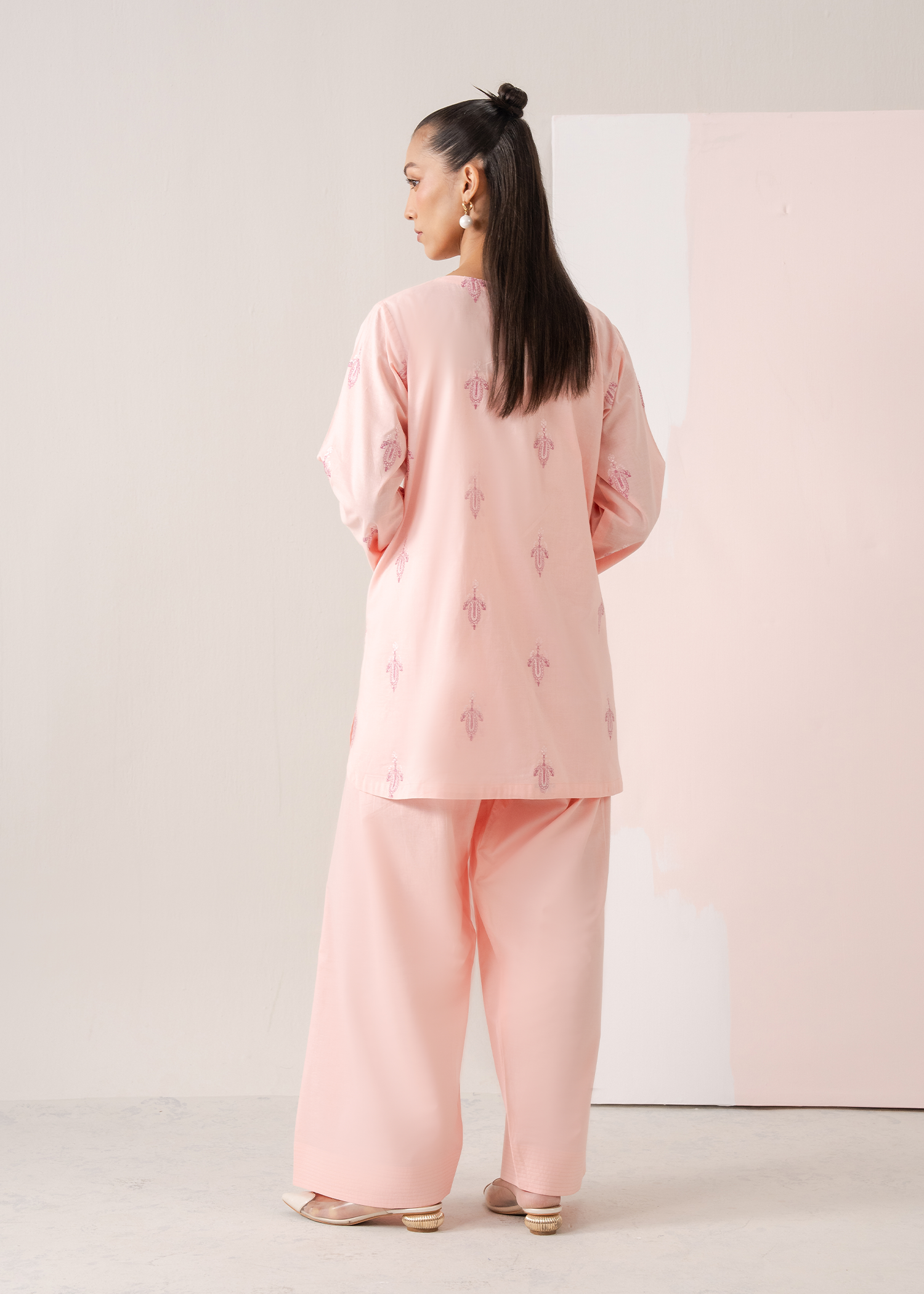 Baby Pink Farshi Shalwar Set