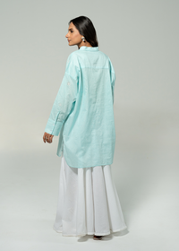 Blue Embroidered Shirt