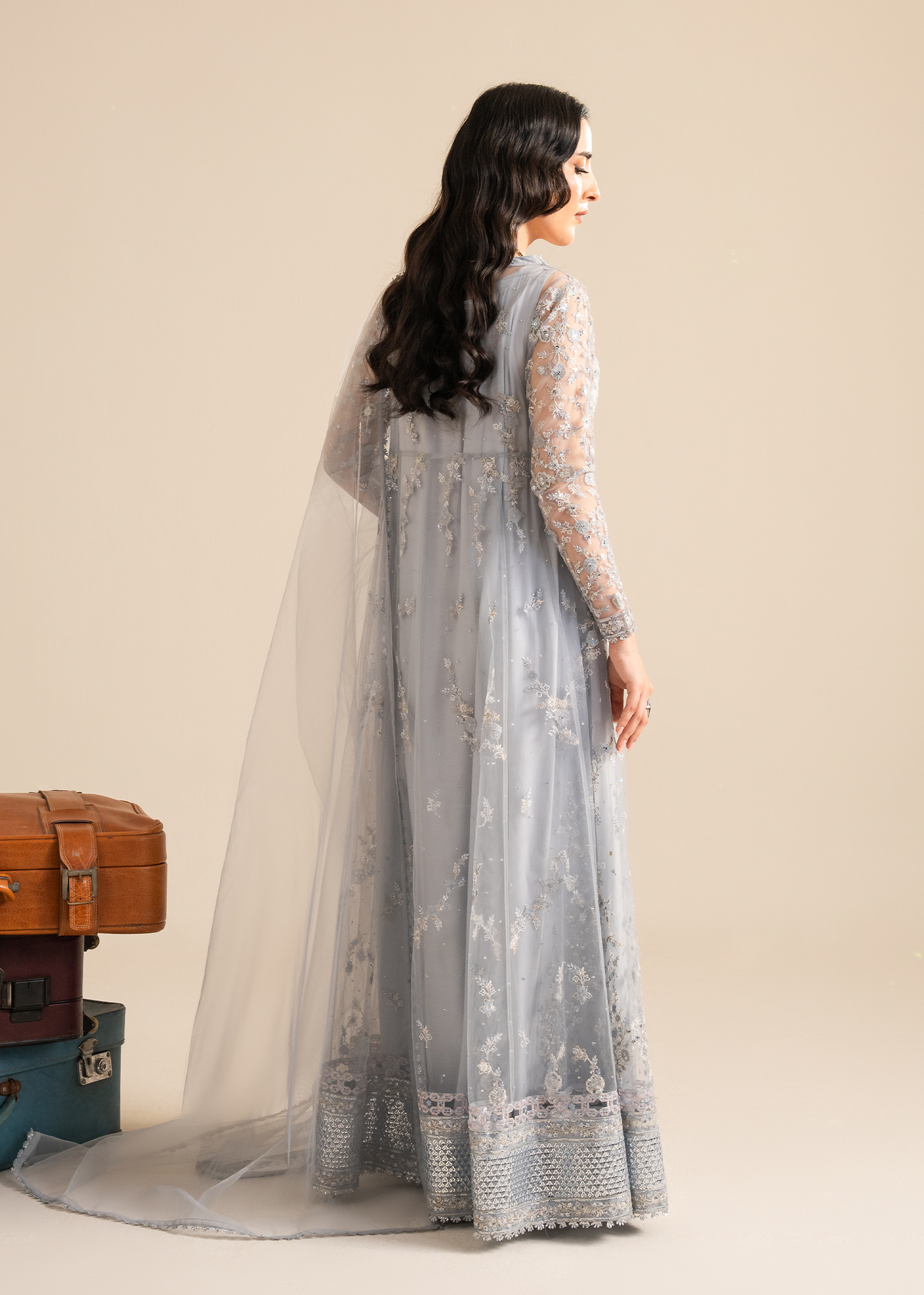 Powder Blue Net Festive Pret