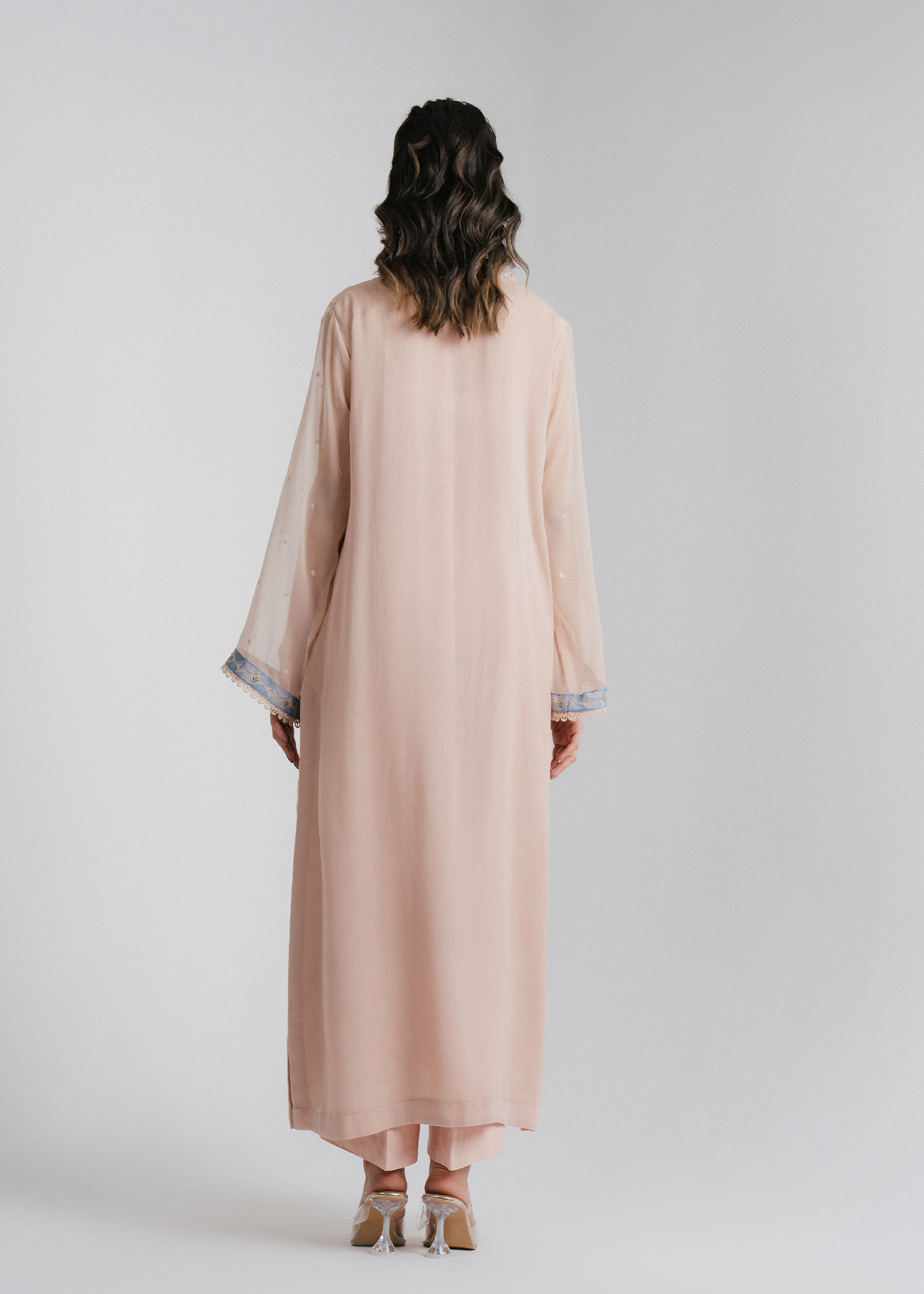Chiffon Embroidered Suit