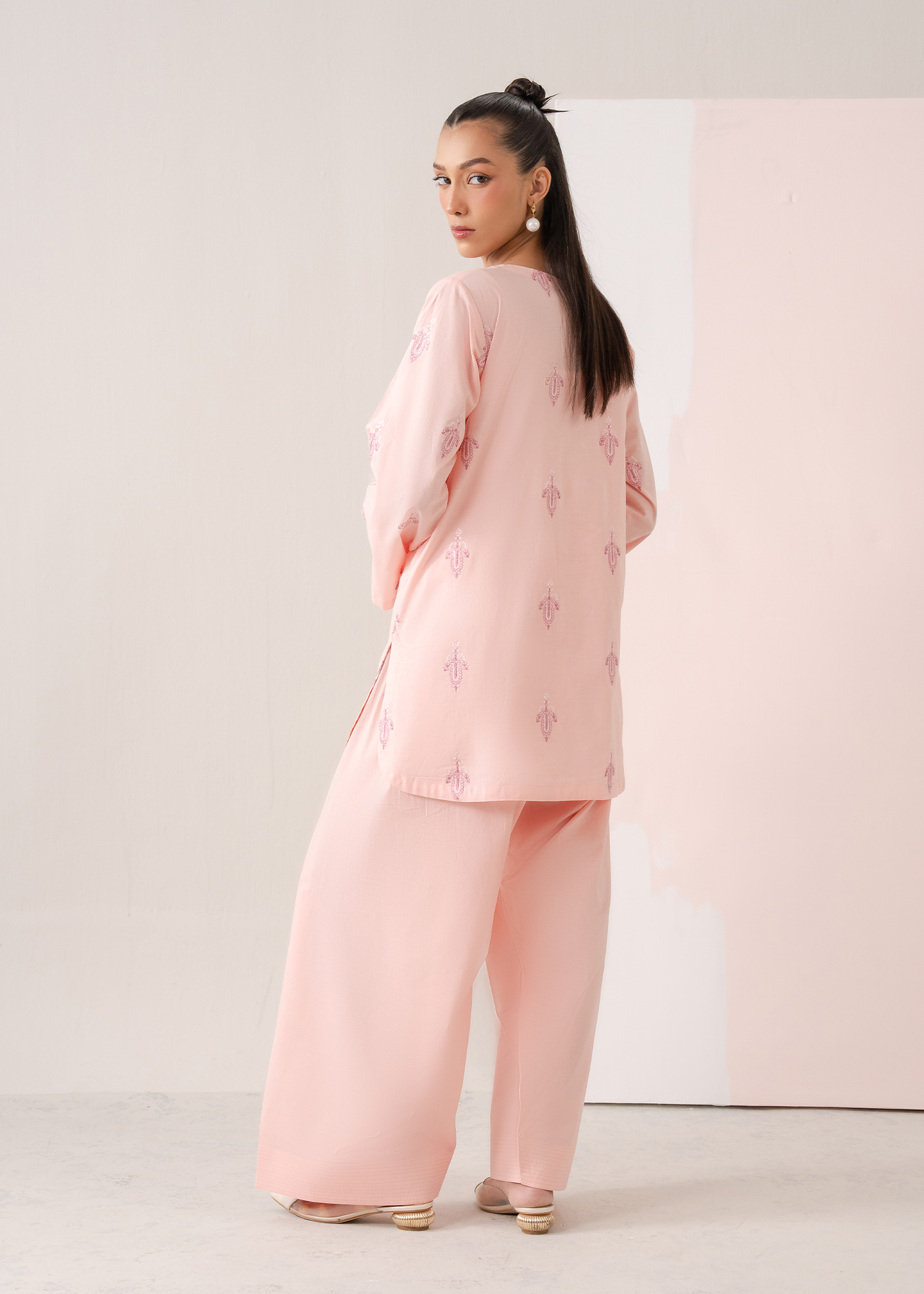 Baby Pink Farshi Shalwar Set