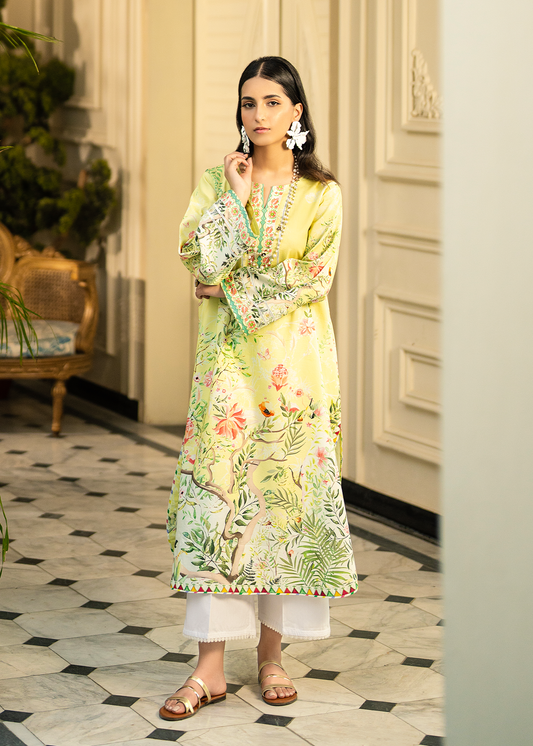 Lime Printed Shirt