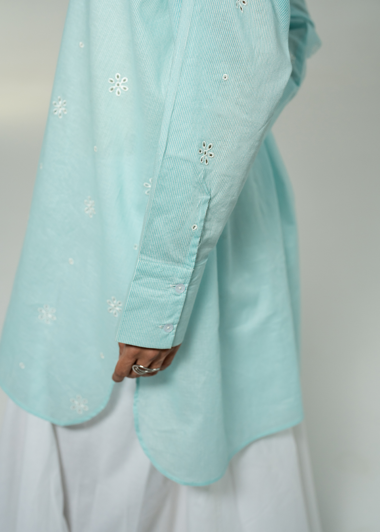 Blue Embroidered Shirt
