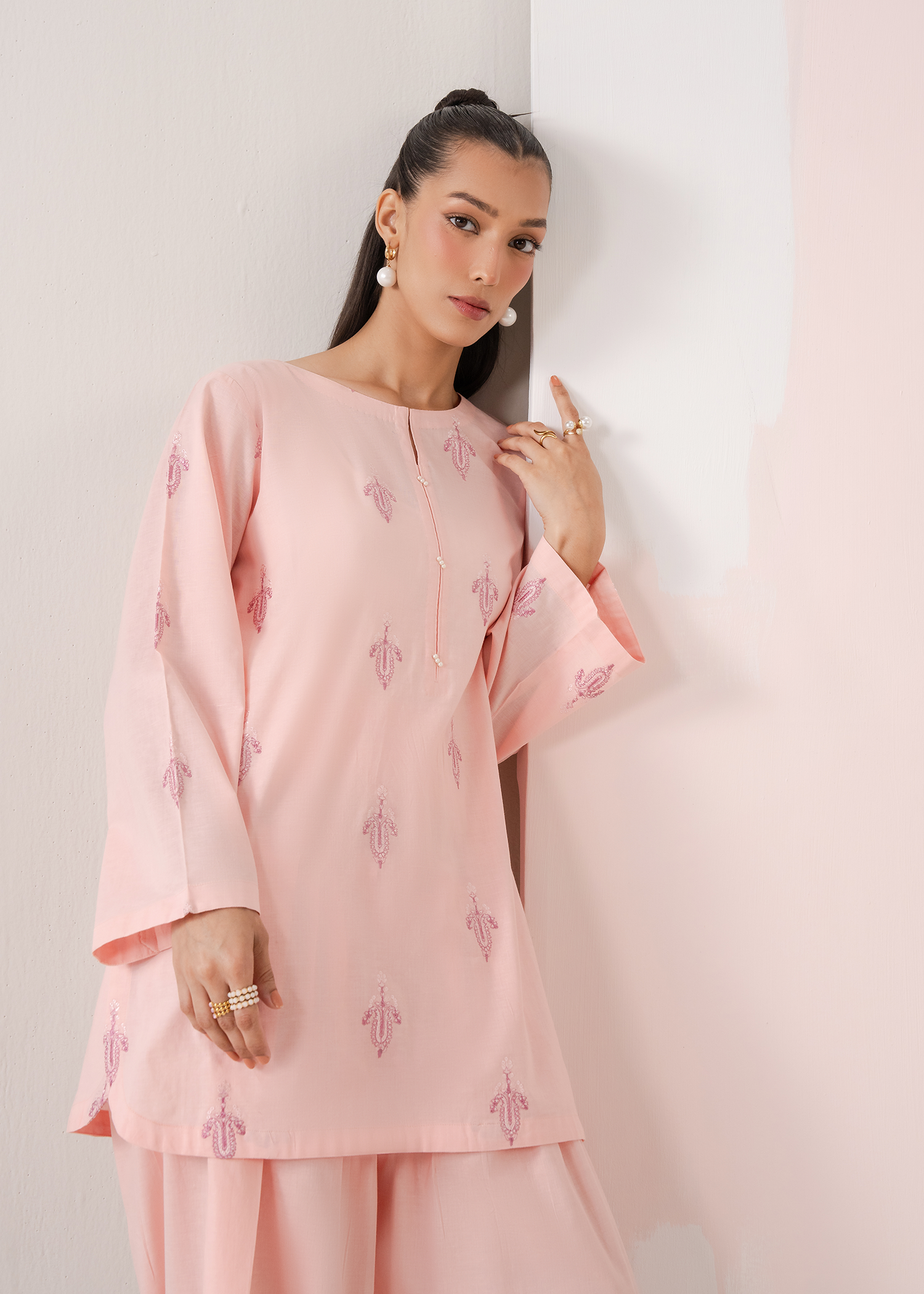 Baby Pink Farshi Shalwar Set