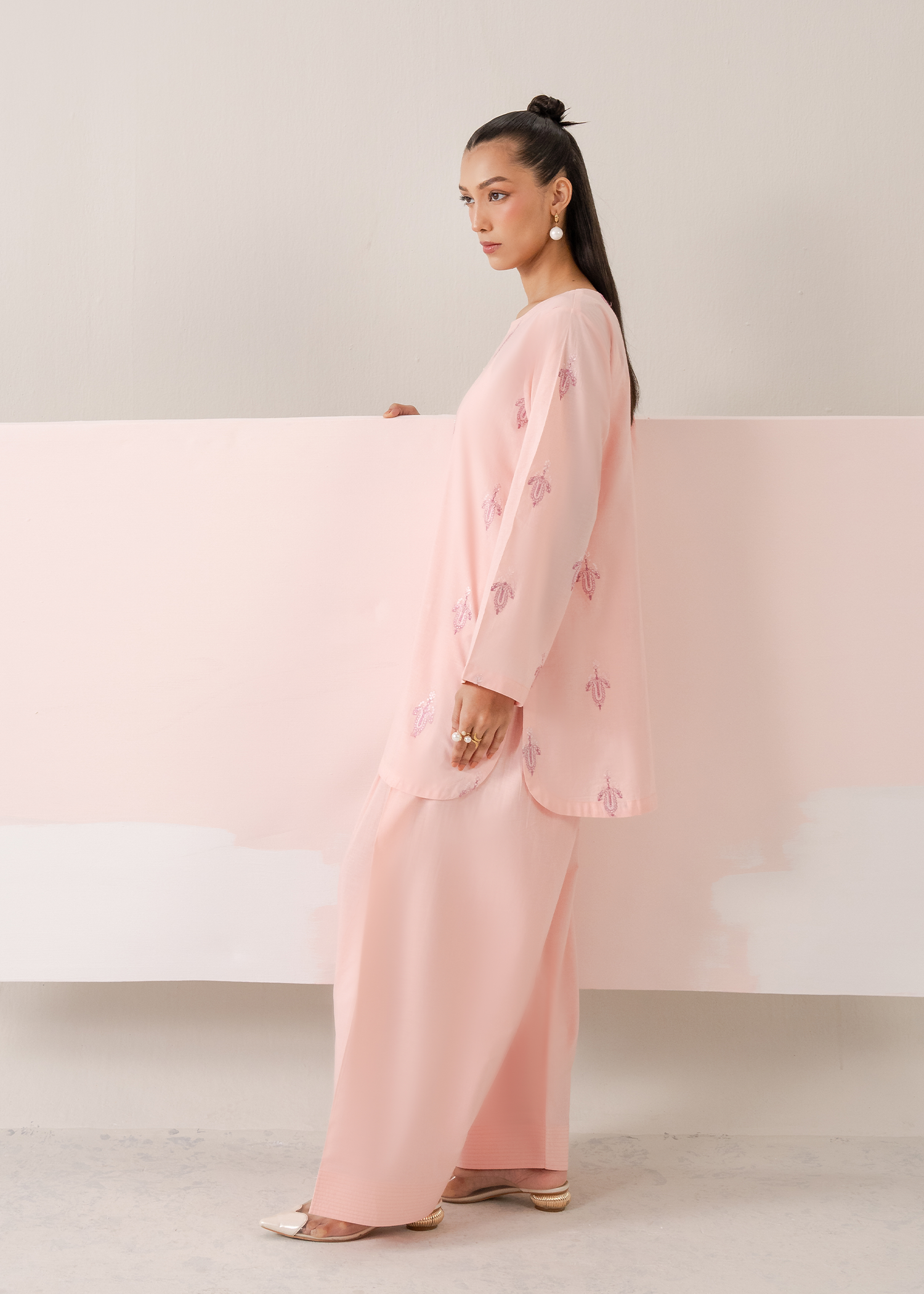 Baby Pink Farshi Shalwar Set