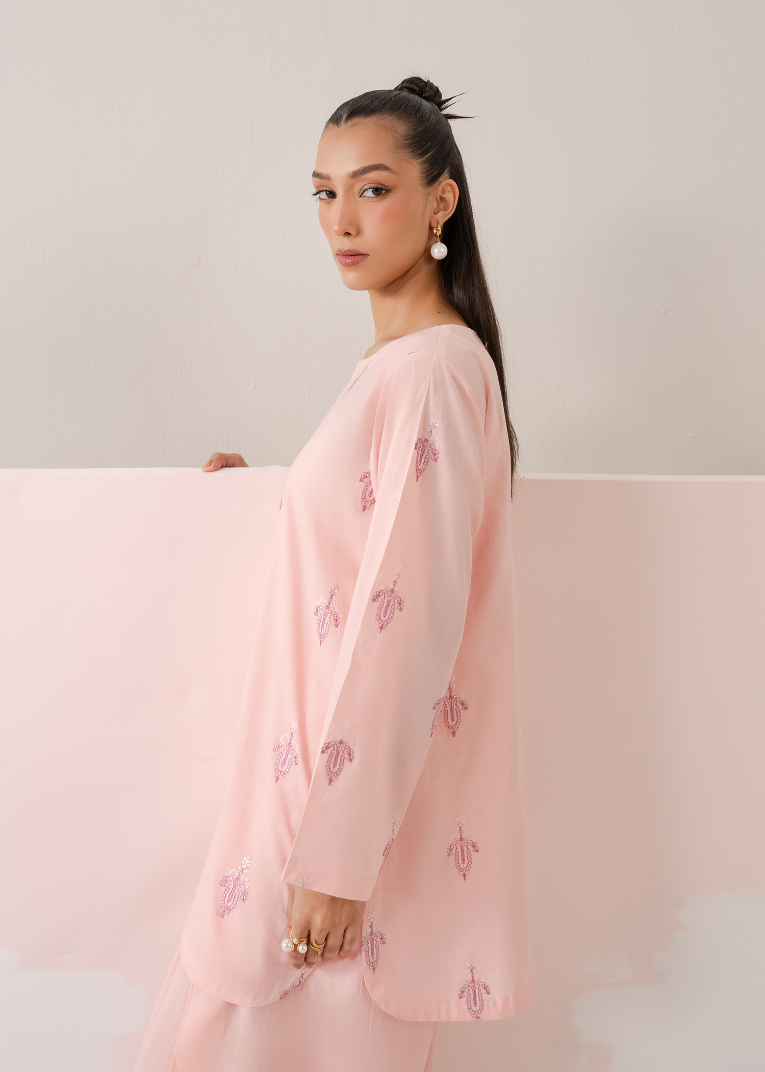 Baby Pink Farshi Shalwar Set