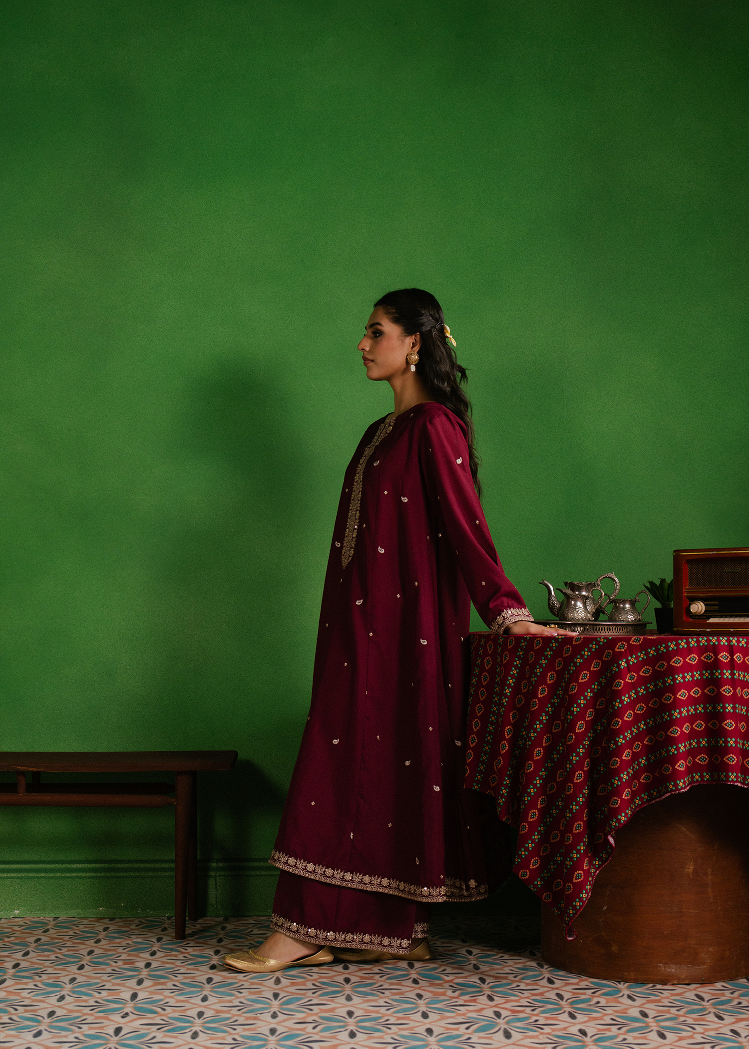 Maroon Anarkali Suit