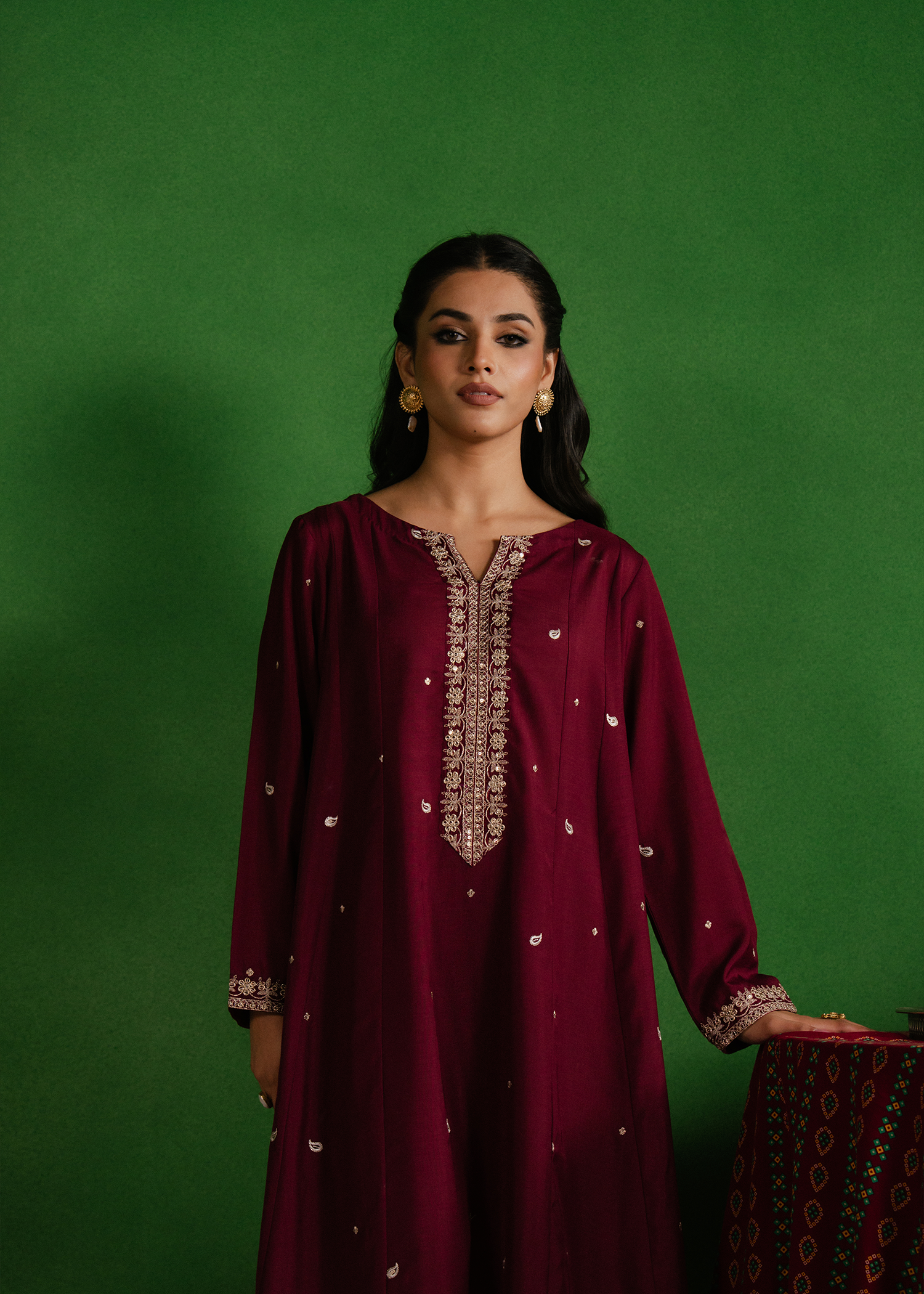 Maroon Anarkali Suit