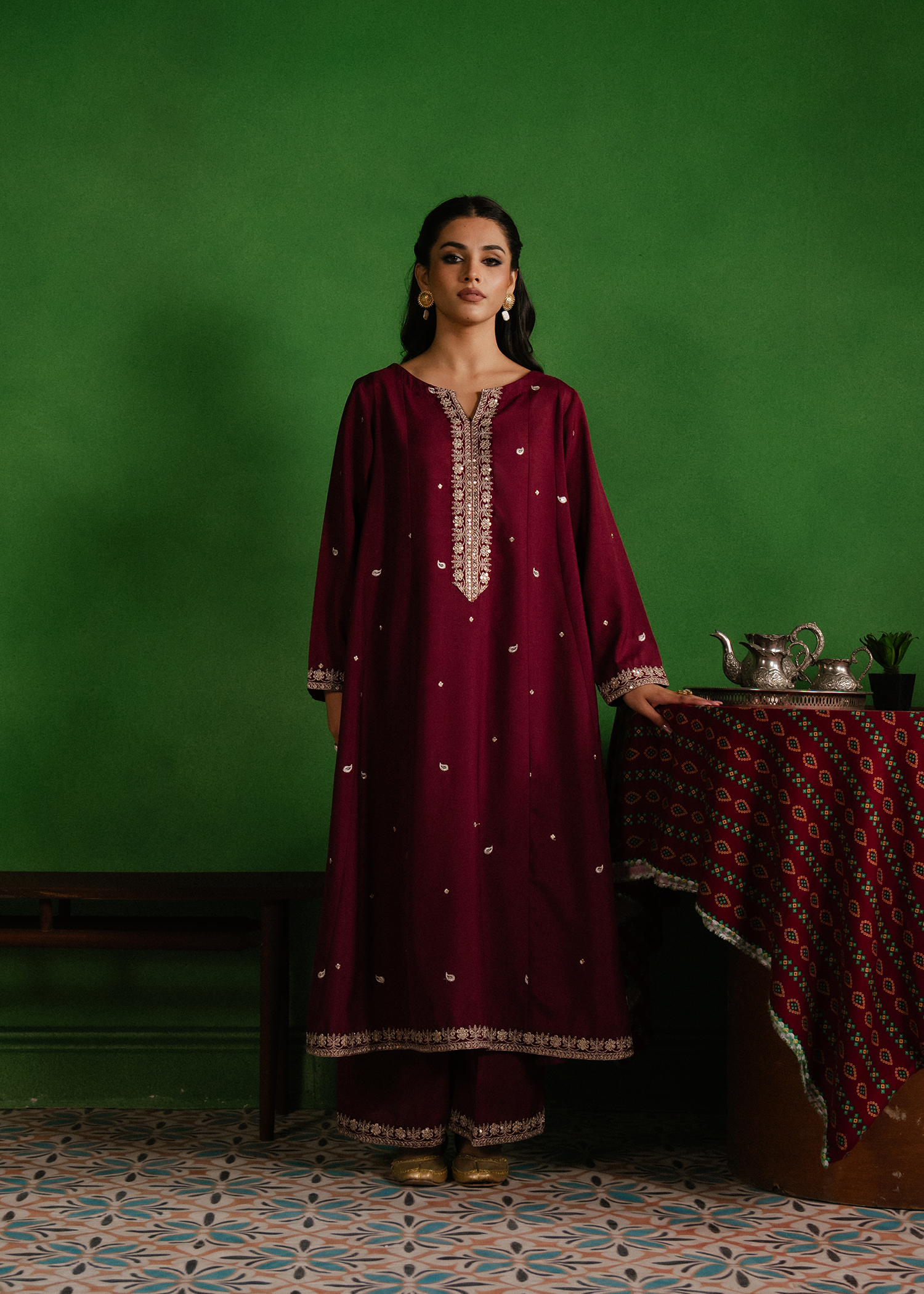 Maroon Anarkali Suit