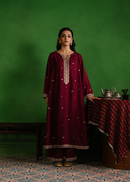Maroon Anarkali Suit
