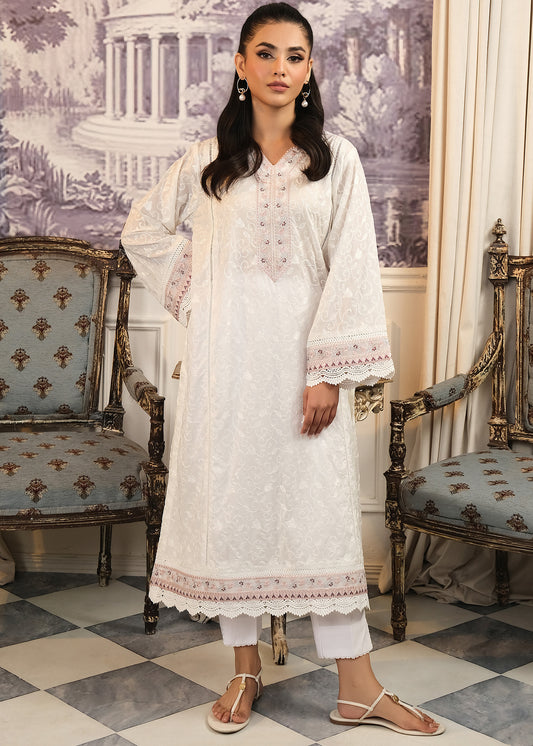 White Chickankari Shirt