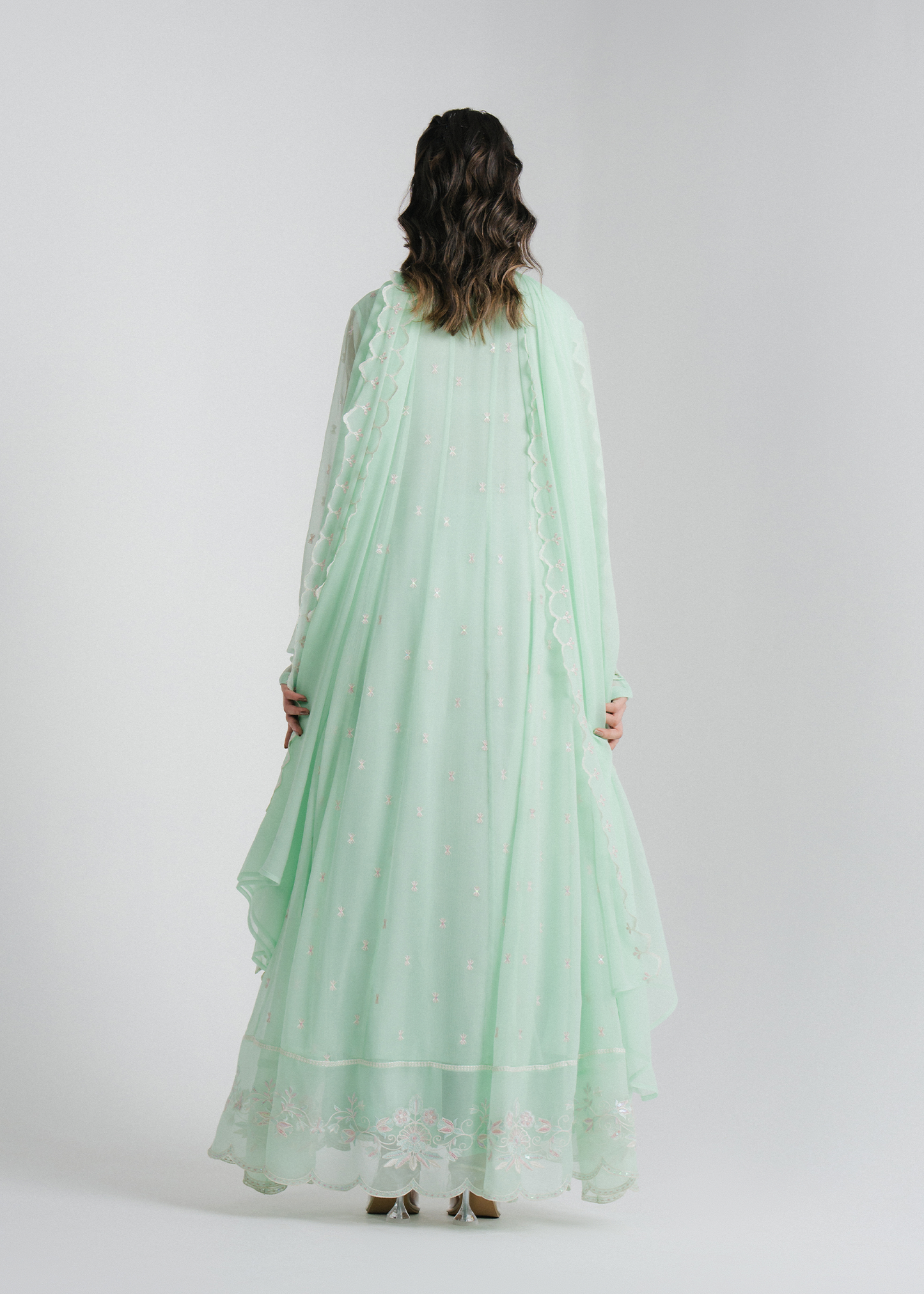 Chiffon Embroidered Kalidar