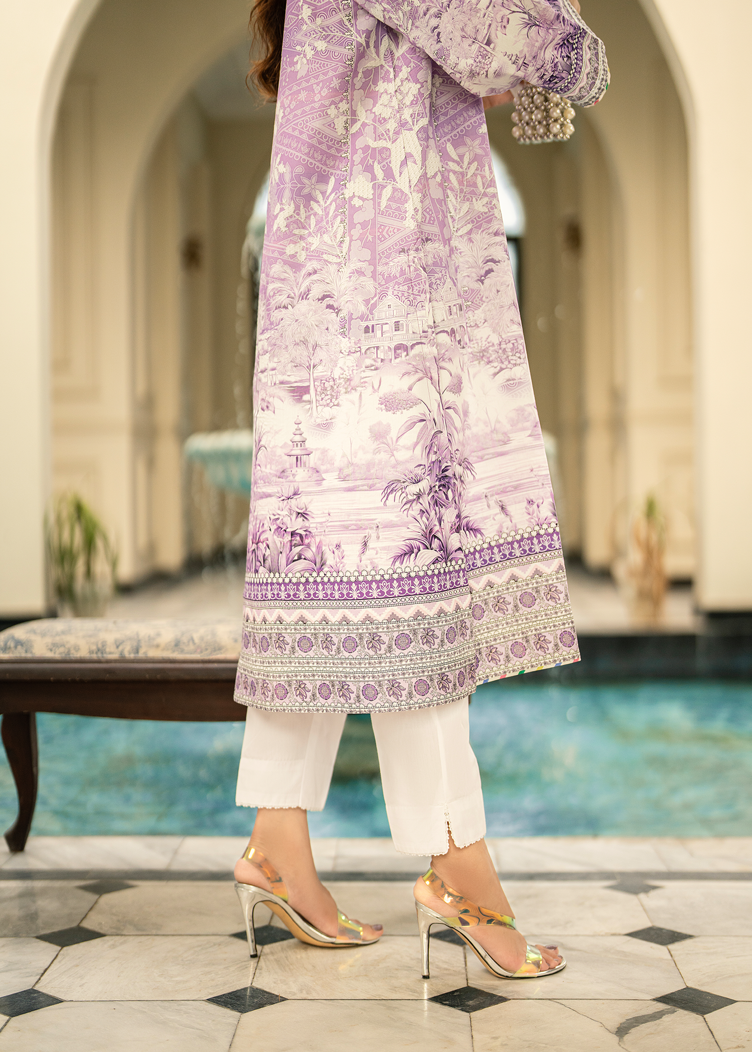 Lavender Printed Shirt