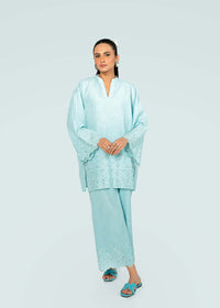Sky Blue Embroidered Co-ord